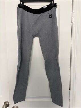 BETTER BODIES Gray Seamless Leggings with Black Waistband